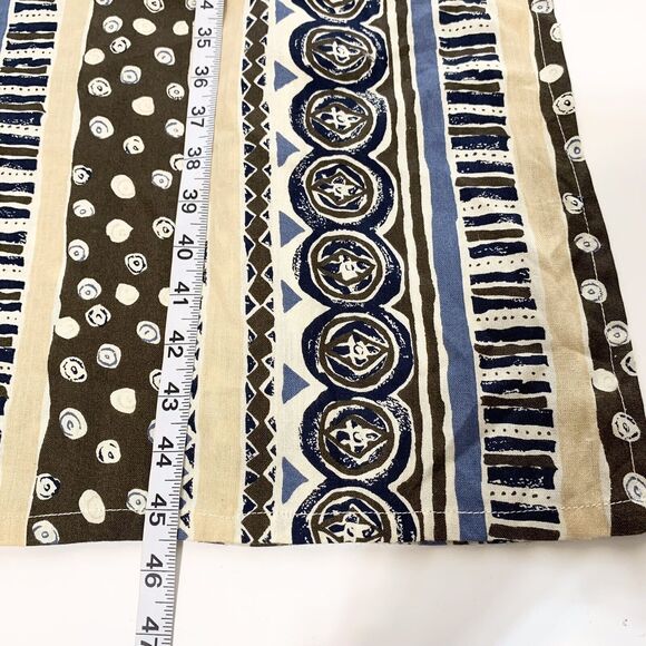 MIC Fashion Midi Dress V-Neck Button Front Brown Blue Sleeveless Boho 90s Y2K 22 - Picture 11 of 11